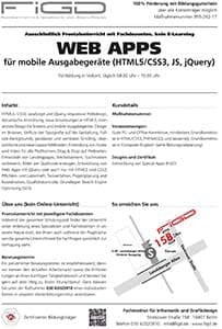 FiGD Berlin – Weiterbildung WEB APPS – für mobile Ausgabegeräte (HTML5/CSS3, JS, jQuery)