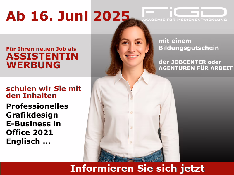 Assistenz Werbung 1 Weiterbildung Assistenz Werbung – Start 16. Juni 2025