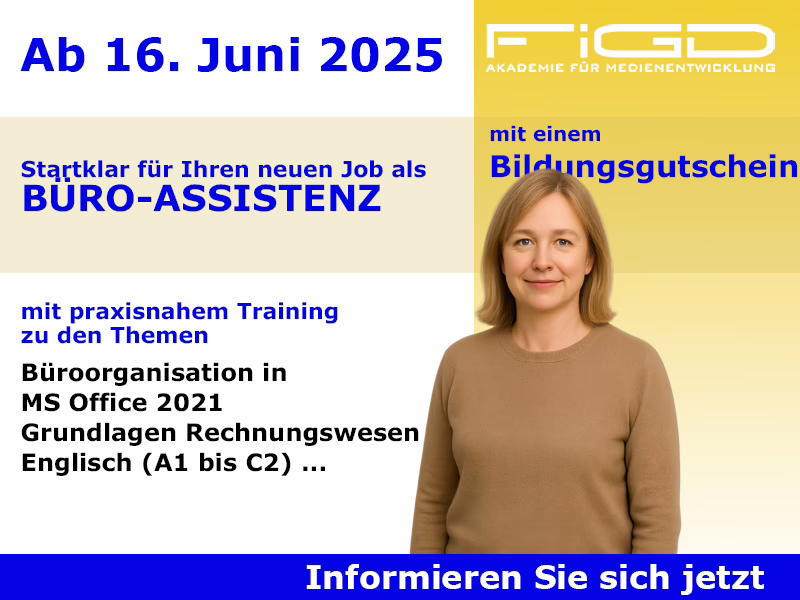 Büro-Assistenz mit Office, Organisation und Rechnungswesen