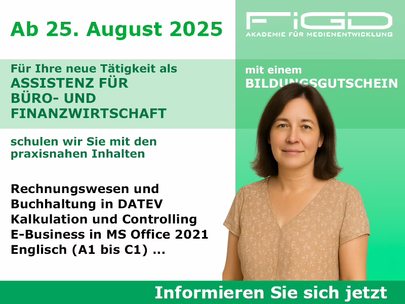 Assistenz für Büro- und Finanzwirtschaft 1 Weiterbildung Büro- und Finanzwirtschaft – Start 25. August 2025