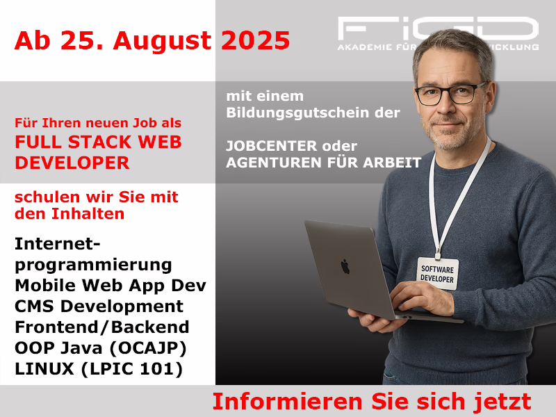 Weiterbildung Full Stack Web Developer – Start 2025-08-25T08:30