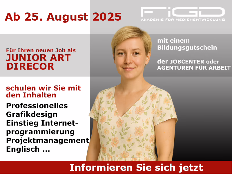 Junior Art Director 1 Weiterbildung Junior Art Director – Start 16. Juni 2025