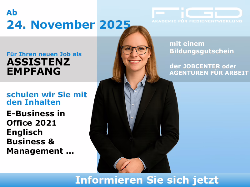 Weiterbildung Assistenz Empfang in Berlin – Start 24. November 2025 mit Bildungsgutschein