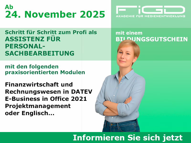 Weiterbildung Personalsachbearbeitung in Berlin – Start 24. November 2025 mit Bildungsgutschein