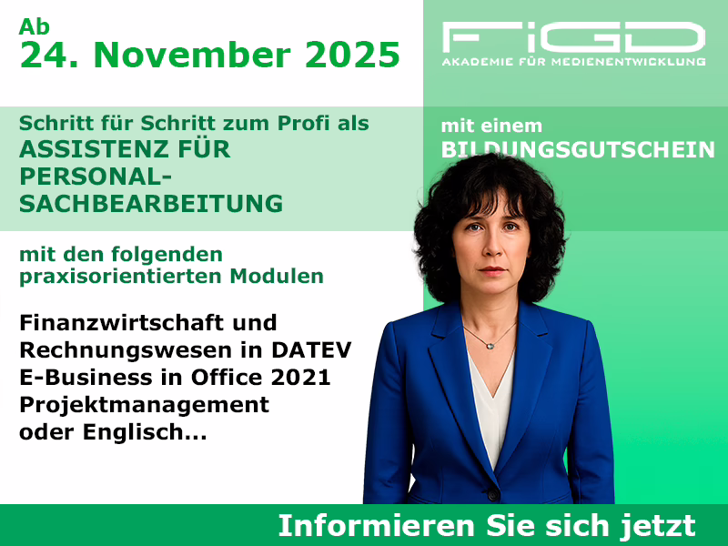 Weiterbildung Personalsachbearbeitung in Berlin – Start 24. November 2025 mit Bildungsgutschein