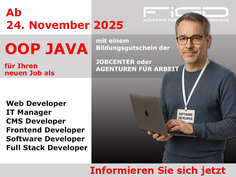 OOP Java Kursstart 25.08.2025 bei FiGD Akademie Berlin