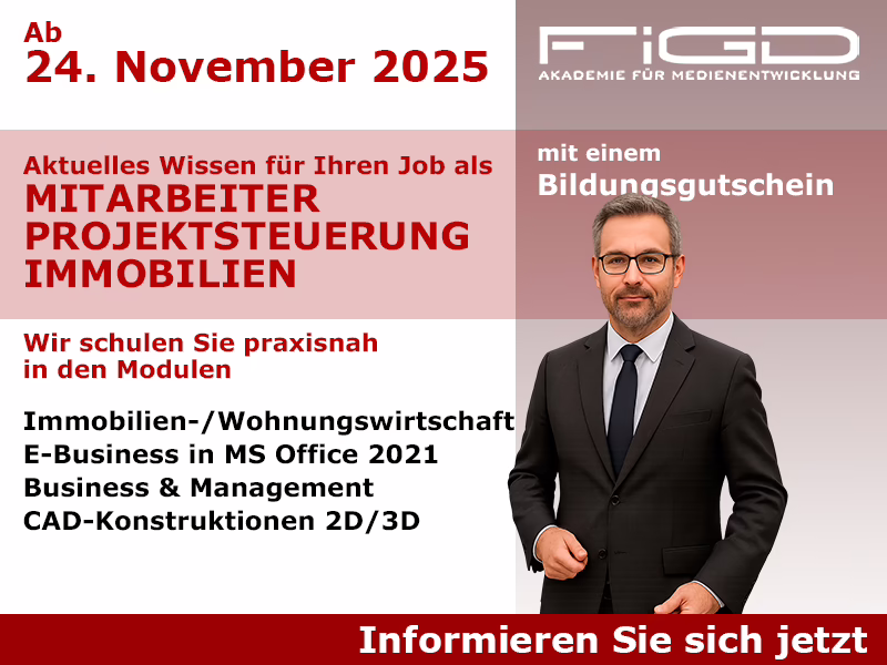 Mitarbeiter Projektsteuerung Immobilien 1 Weiterbildung Mitarbeiter Projektsteuerung Immobilien in Berlin – CAD, Wertermittlung, E-Business