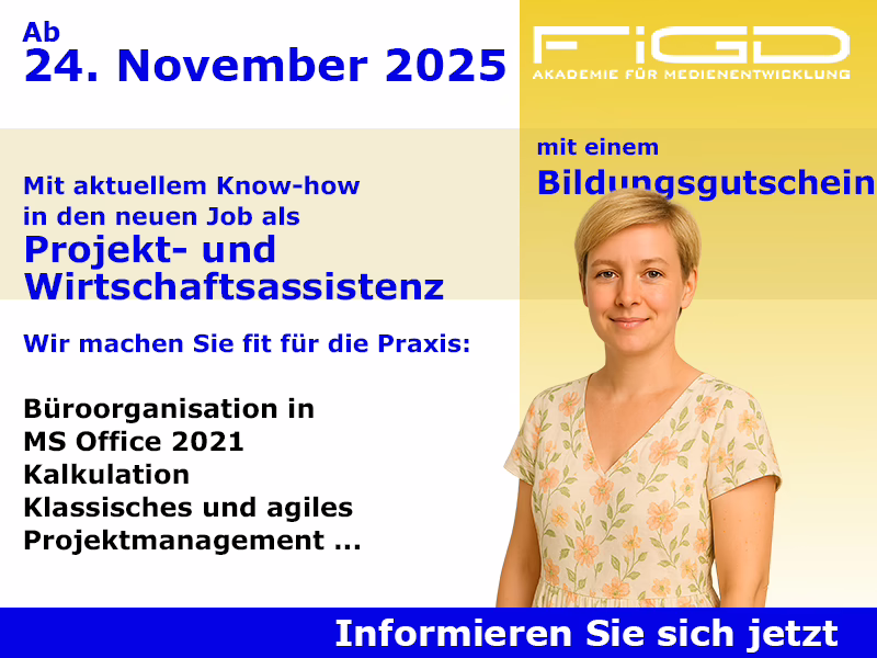 Projekt- und Wirtschaftsassistenz 1 Weiterbildung Projekt- und Wirtschaftsassistenz – Start 24. November 2025