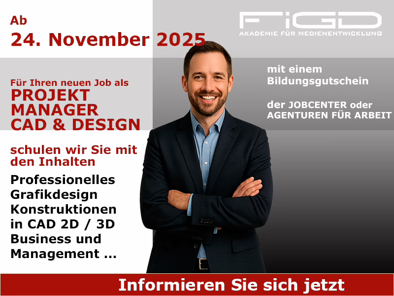 Weiterbildung Projektmanager CAD & Design – Start 24. November 2025
