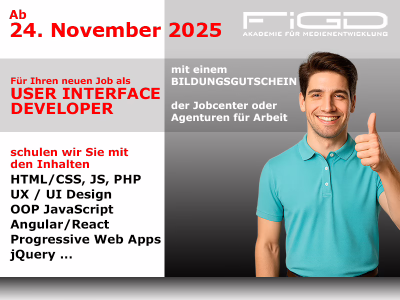 User Interface Developer 1 Weiterbildung User Interface Developer – UI-Design & Frontend