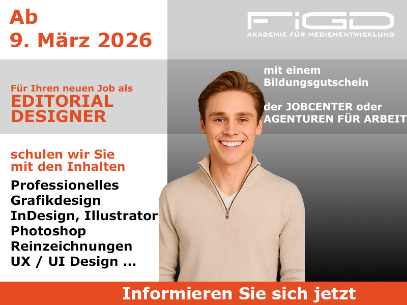 Editorial Designer 1 Editorial Designer Weiterbildung in Berlin – Grafikdesign, InDesign, Photoshop, UX/UI