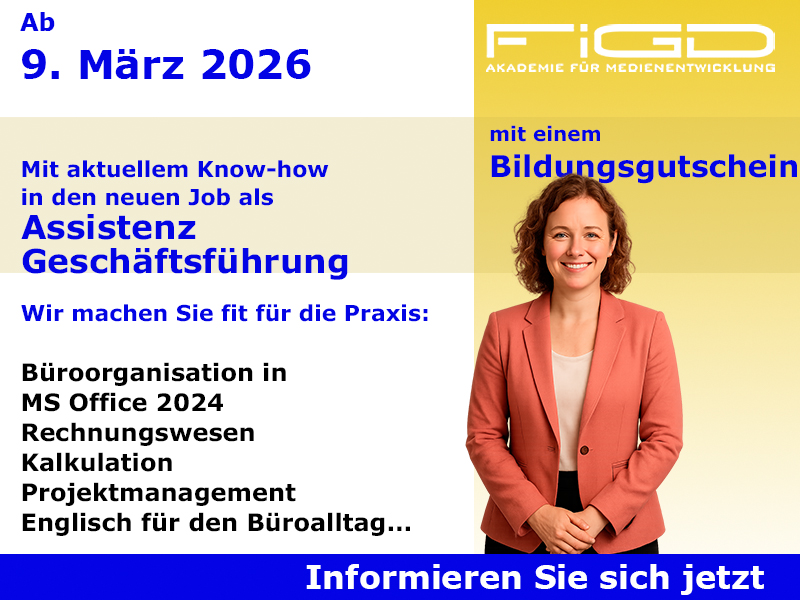 Assistenz Geschäftsführung 1 Assistenz Geschaeftsfuehrung Assistenz Gf Weiterbildung in Berlin – 100 %% förderbar mit Bildungsgutschein bei der FiGD Akademie.