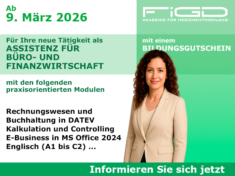 Assistenz für Büro- und Finanzwirtschaft 1 Weiterbildung Buero Finanzwirtschaft Assistenz Buero Und Finanzwirtschaft Weiterbildung in Berlin – 100 %% förderbar mit Bildungsgutschein bei der FiGD Akademie.