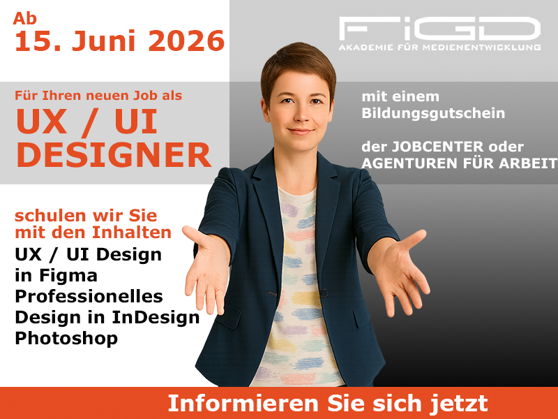 UX / UI Developer 1 Ux Ui Developer Weiterbildung Weiterbildung in Berlin – 100 %% förderbar mit Bildungsgutschein bei der FiGD Akademie.