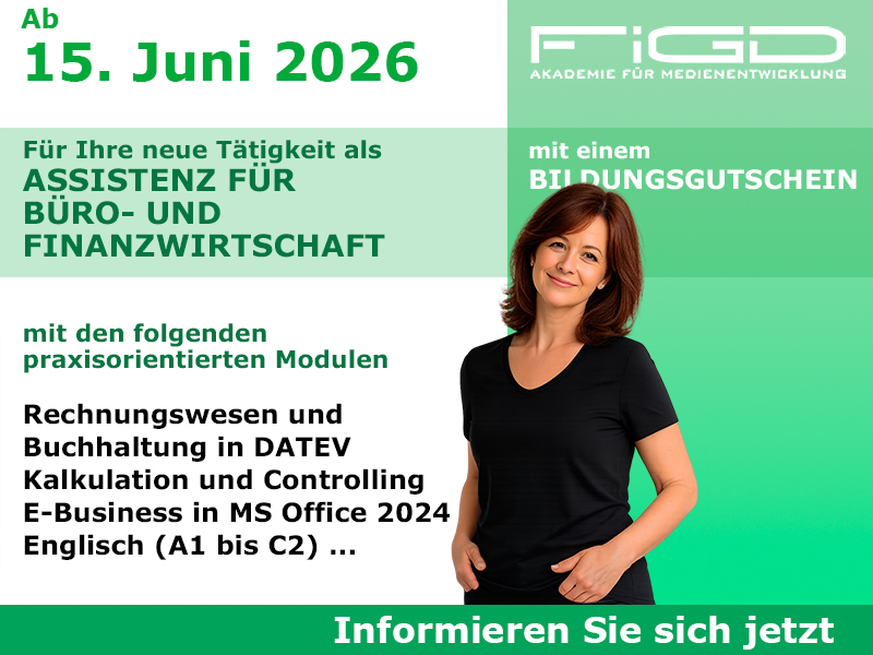 Assistenz für Büro- und Finanzwirtschaft 1 Weiterbildung Buero Finanzwirtschaft.jpg Weiterbildung in Berlin – 100 %% förderbar mit Bildungsgutschein bei der FiGD Akademie.
