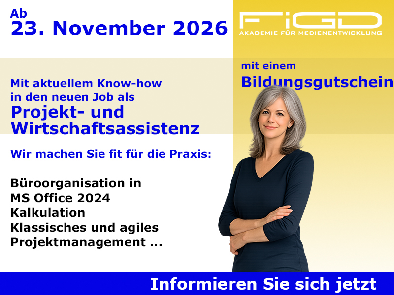 Projekt- und Wirtschaftsassistenz 1 Projekt Und Wirtschaftsassistenz Weiterbildung in Berlin – 100 %% förderbar mit Bildungsgutschein bei der FiGD Akademie.